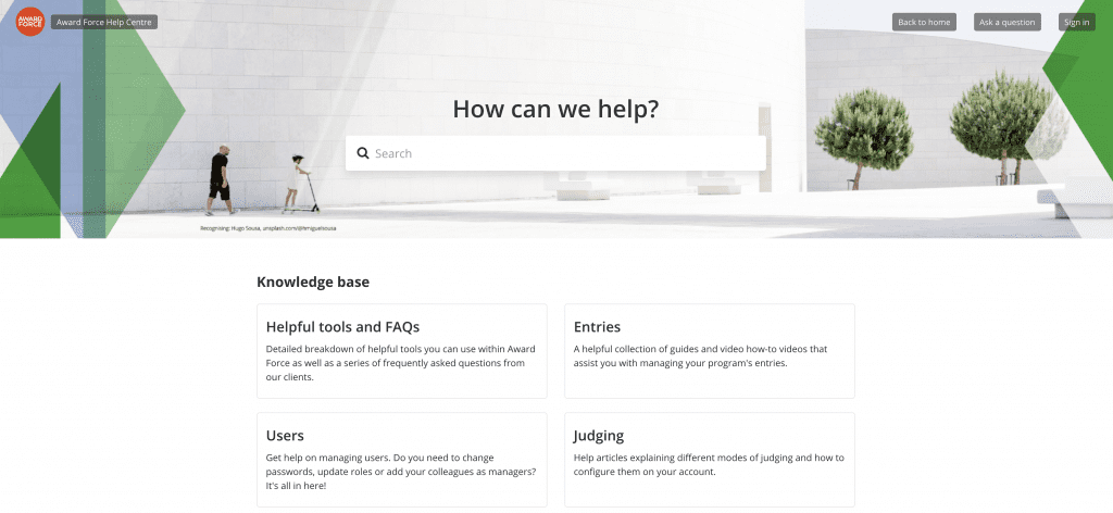 Award Force-Hilfezentrum