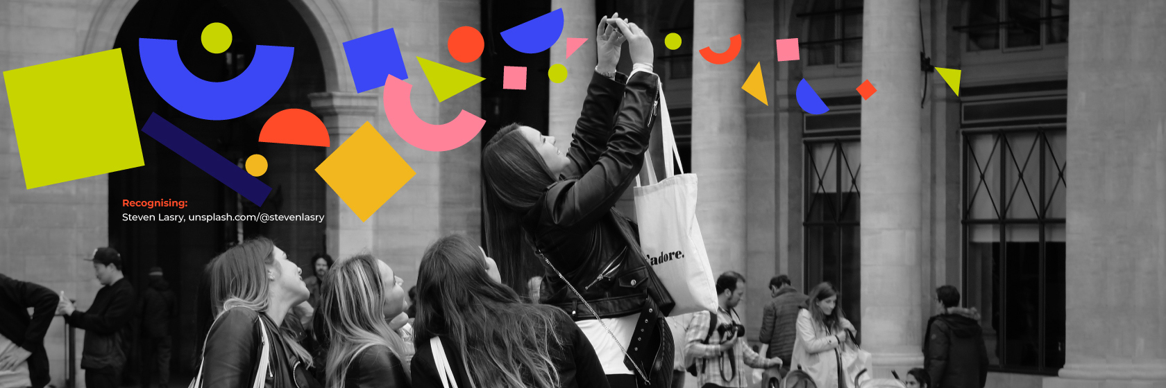 Women taking selfies