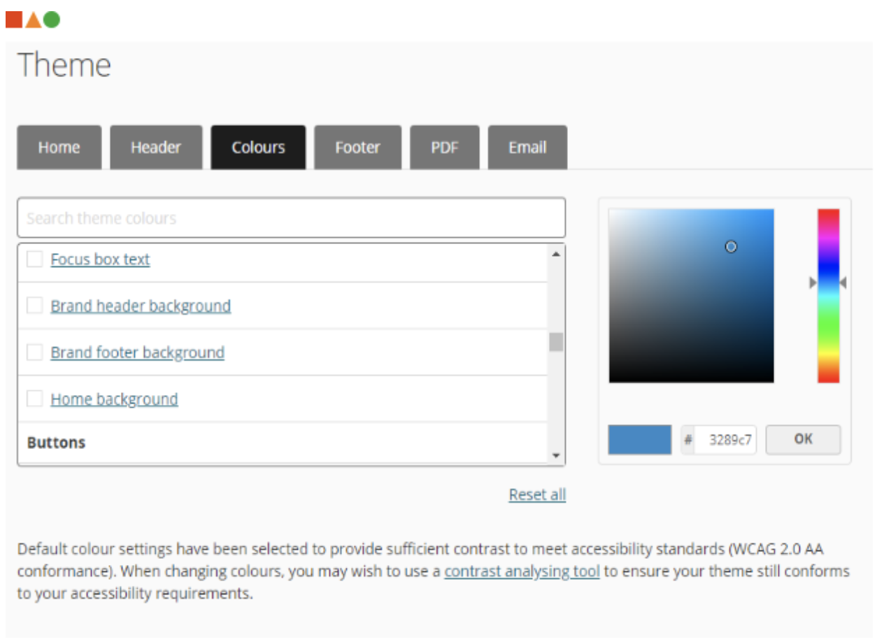 Theme configuration in award management system