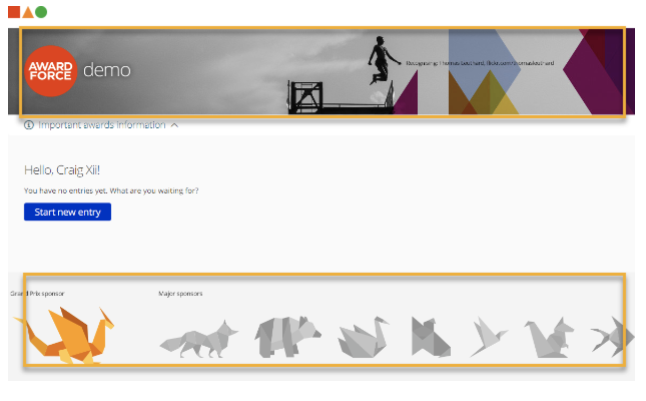 Personalise headers and footers in Award Force