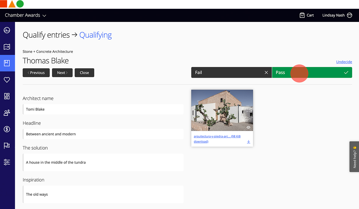 Optionen für die Jury