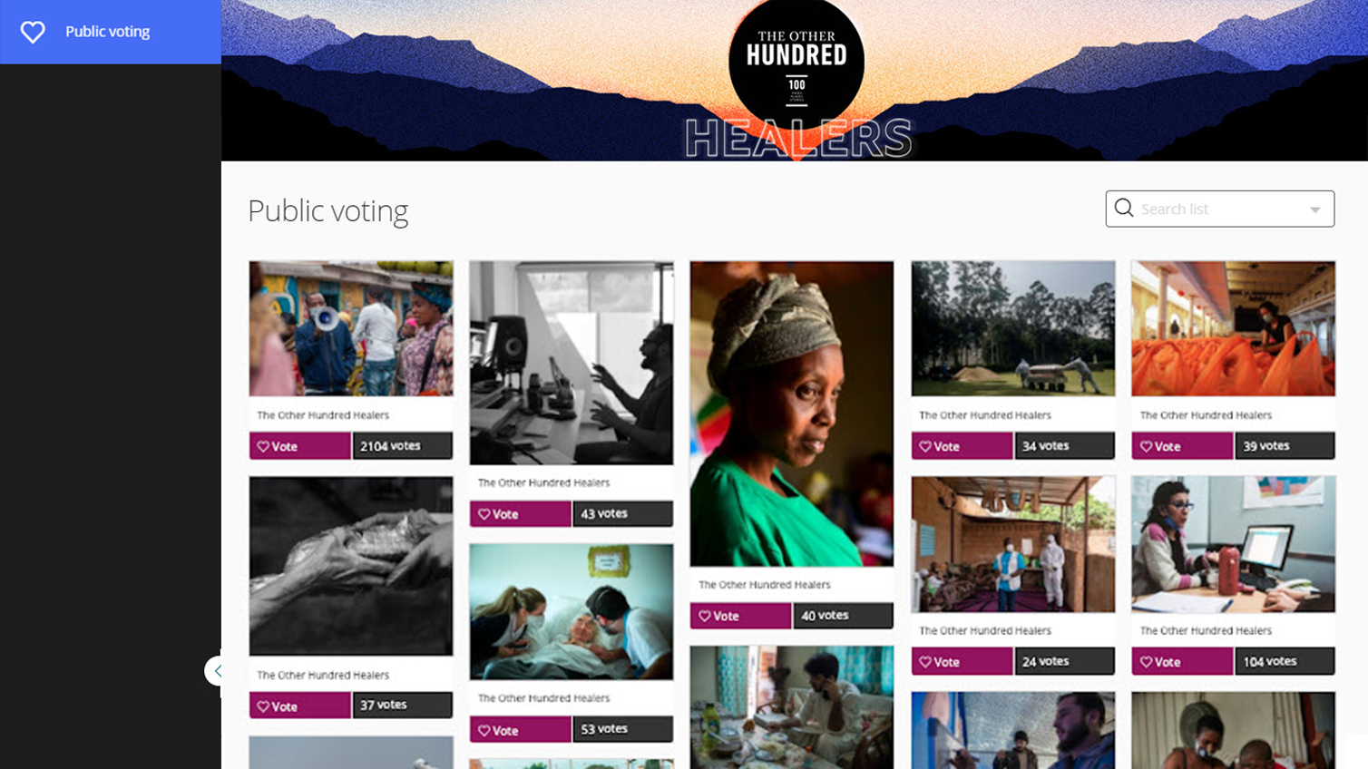 Other Hundred Healers public voting