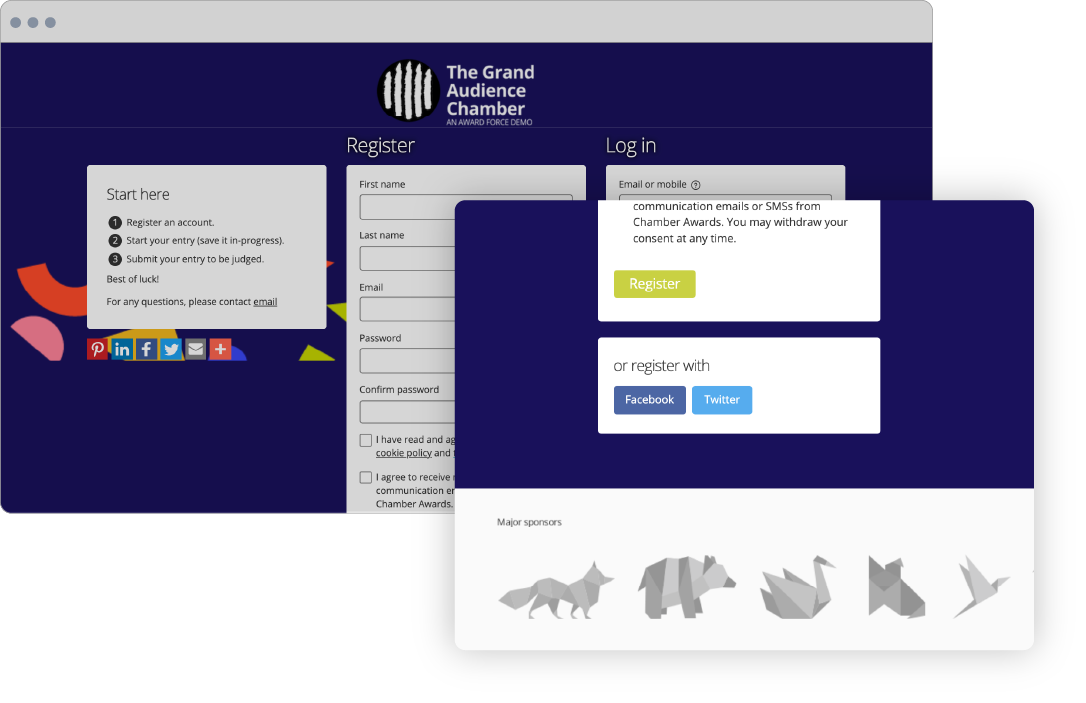 Awards management branding