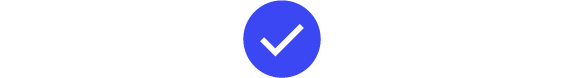 Blue icon of a tick mark