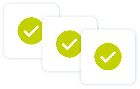 Icon of green tick marks