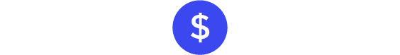 Image of blue circle with dollar sign