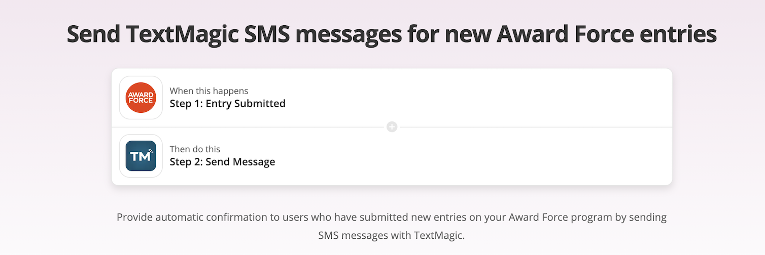 Verbindung des Auszeichnungsprogramms zum SMS-Dienst