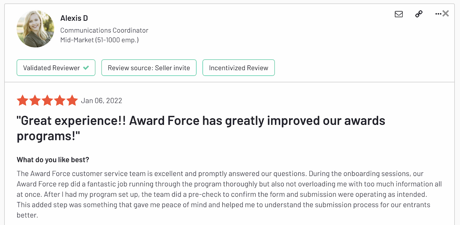 Onboarding in Award Force