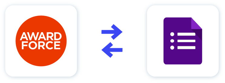 Awards management integrations Google Forms