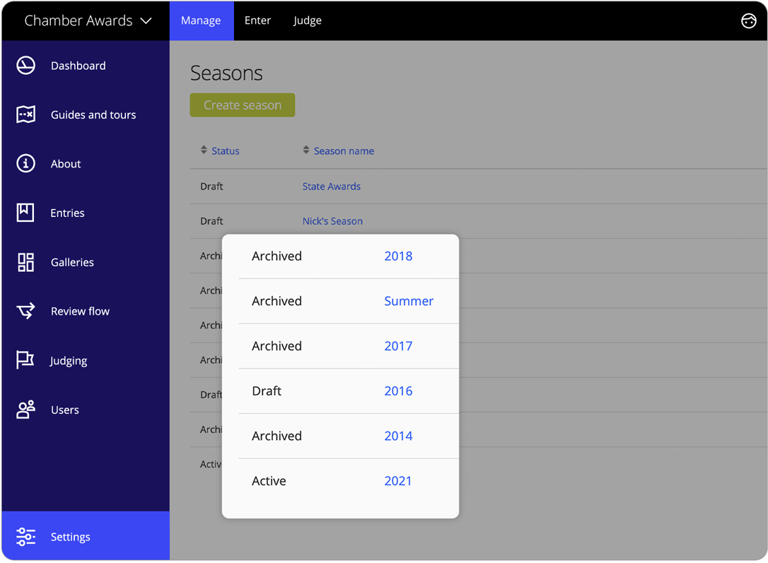 Awards management software archive