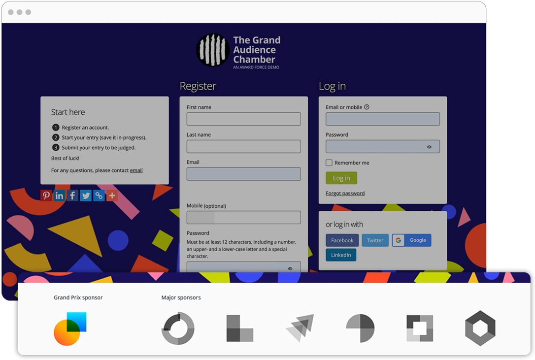 Awards management software sponsorship