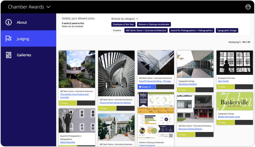 Voting in Award Force