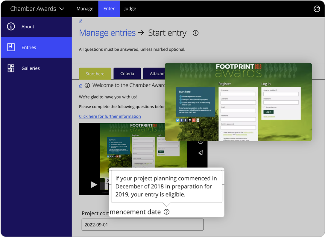 Award management software hints