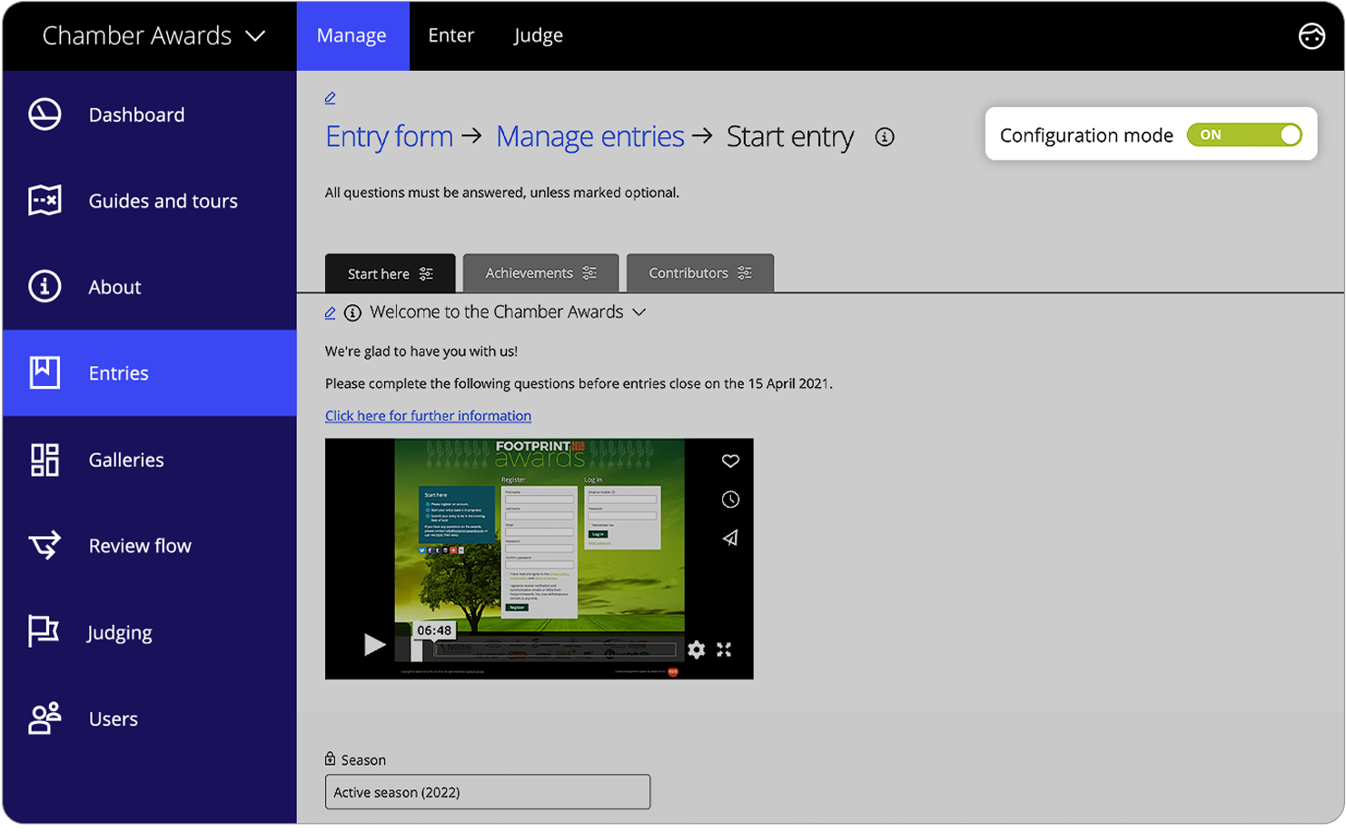 Konfigurationsmodus des Anmeldeformulars einschalten