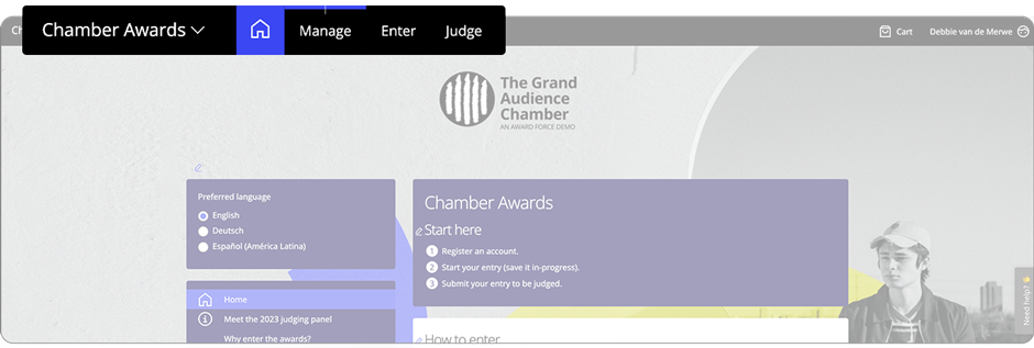 Homepage navigation icon