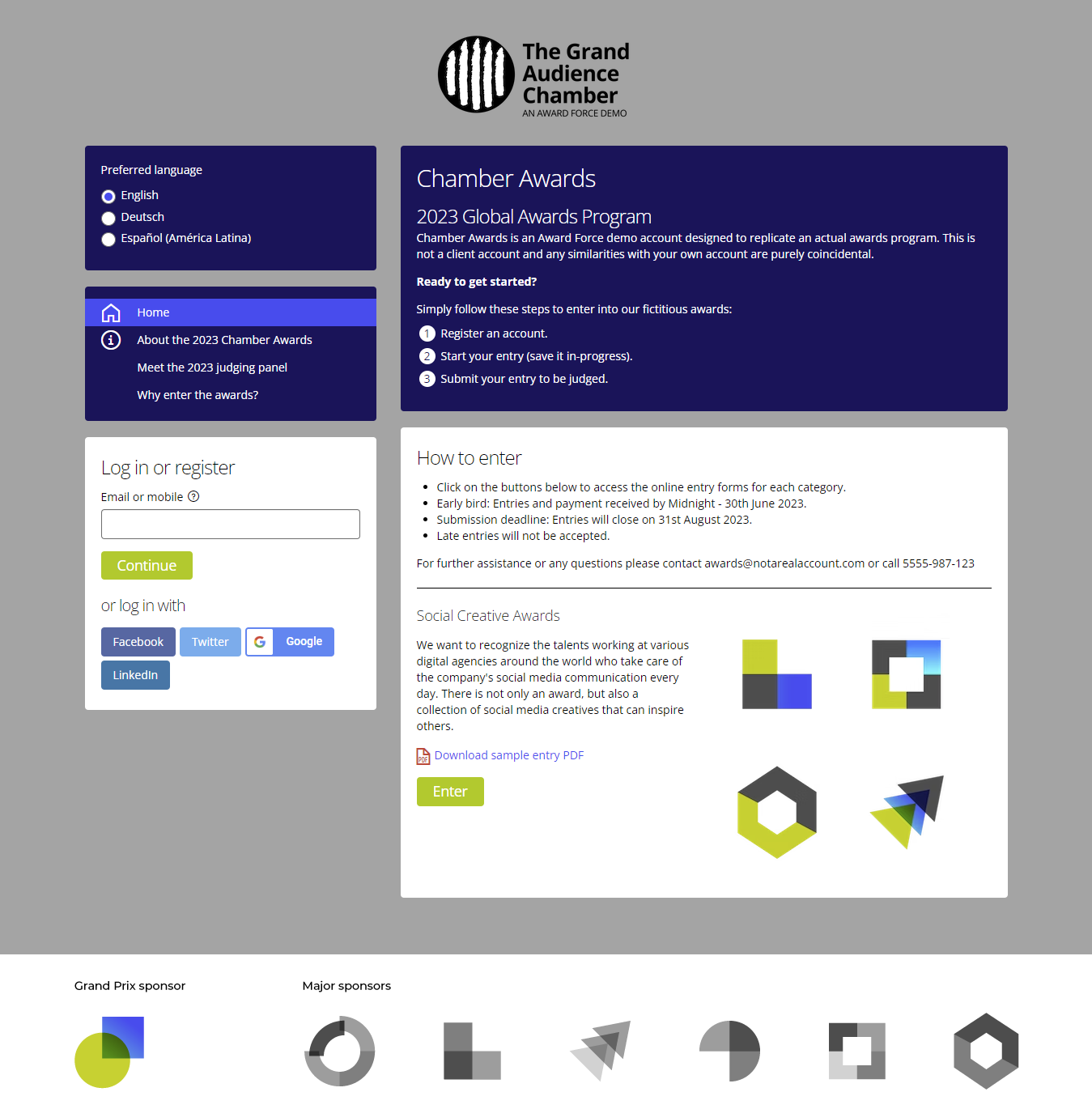 Homepage after upgrades