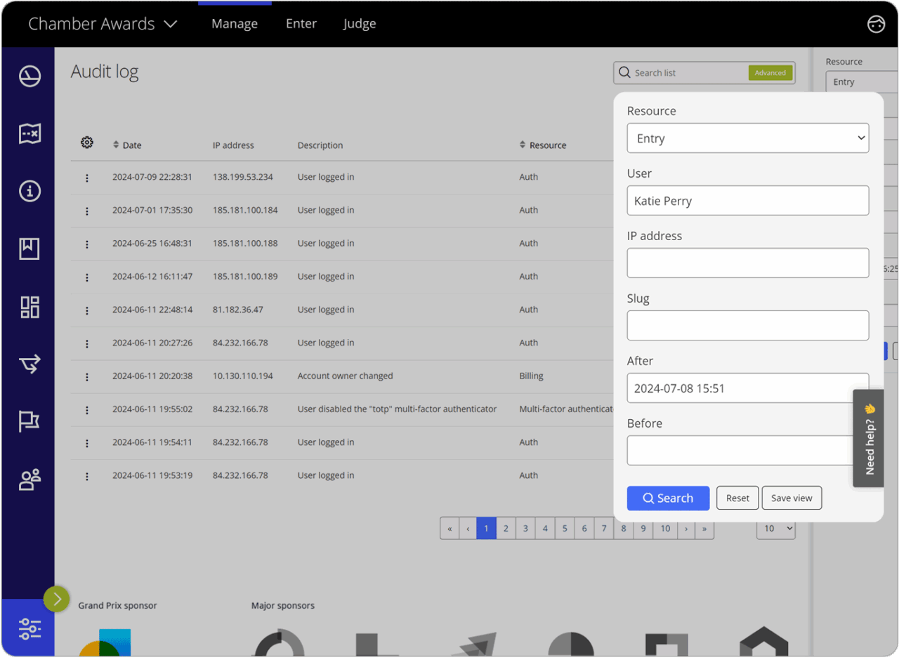 Enhance program transparency with audit log