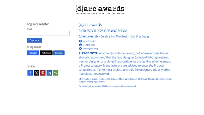 One World Media Awards login page page