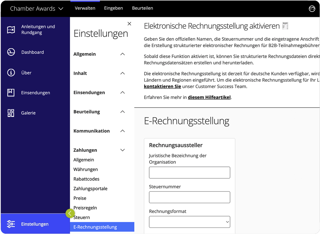 Award Force E-Rechnungsstellung 